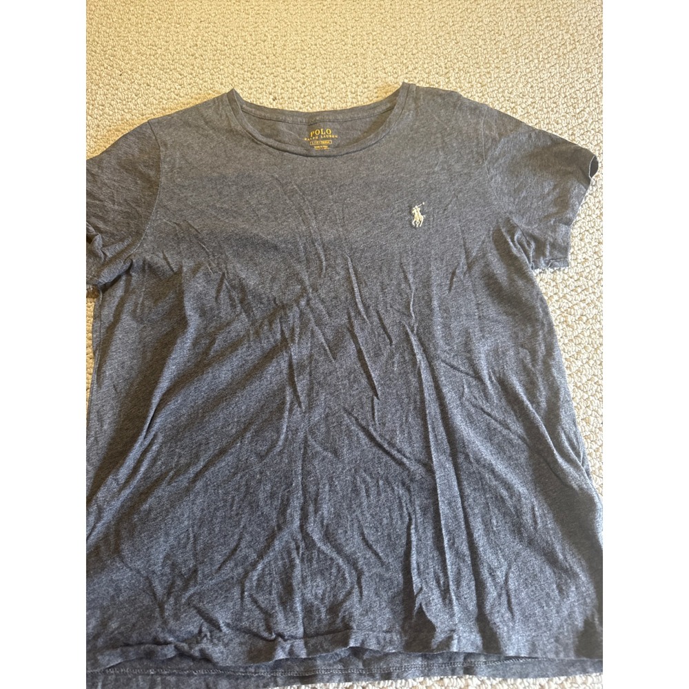 Polo Ralph Lauren Gray Short Sleeve Crew Neck Tee Shirt Size Large L Classic